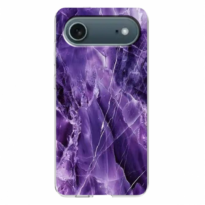 A-One Brand - iPhone Air Mobilskal Marble Pattern Printing Soft - Lila