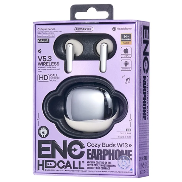 Remax - REMAX In-Ear Hörlurar Bluetooth ANC ENC CozyBuds W13 - Vit