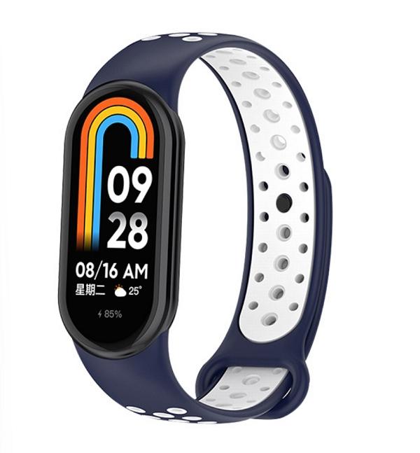 Beline Mi Band 10/9/8 Design armband - Blå/Vit