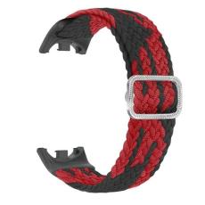 Beline - Beline Mi Band 10/9/8 Nylon armband - Svart/R&ouml;d