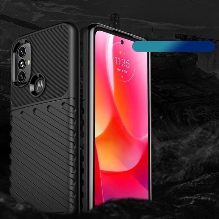 OEM - Thunder Flexible Armored Skal Motorola Moto G Power (2022) - Svart