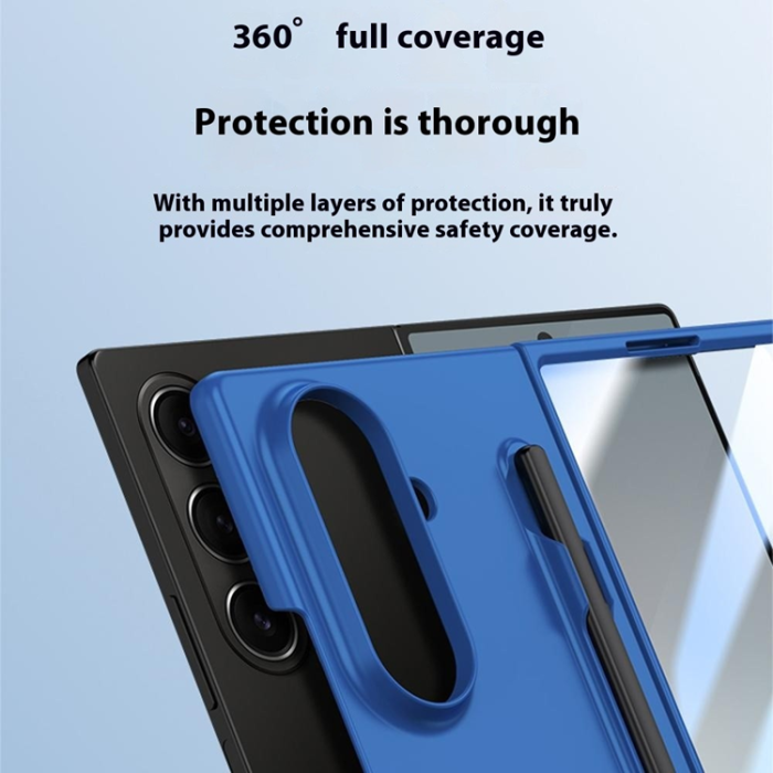 A-One Brand - Galaxy Z Fold 7 Mobilskal med Härdat glas och Pennfack Skin Feel