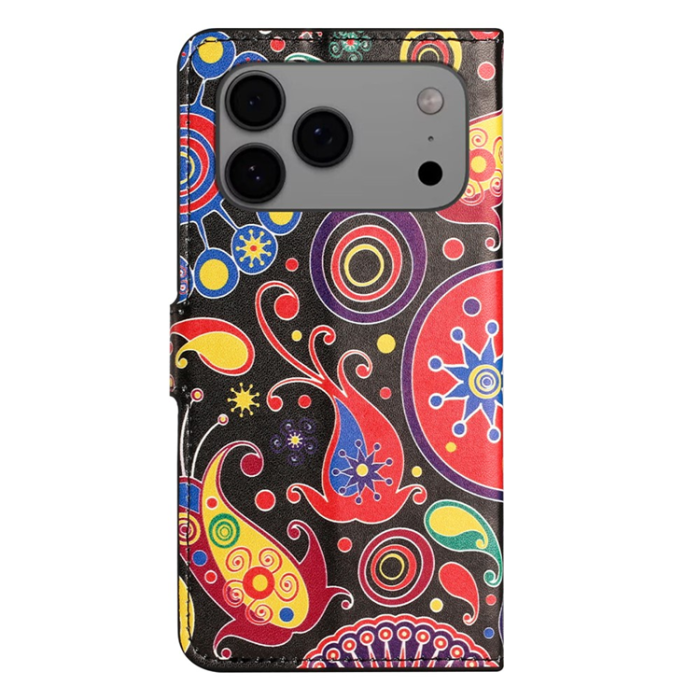 A-One Brand - iPhone 17 Pro Plånboksfodral Pattern Print Läder - Maneter
