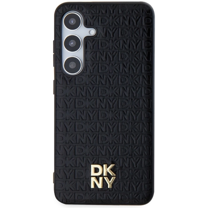 DKNY - DKNY Galaxy S24 Mobilskal Magsafe Läder Pattern Metal Logo