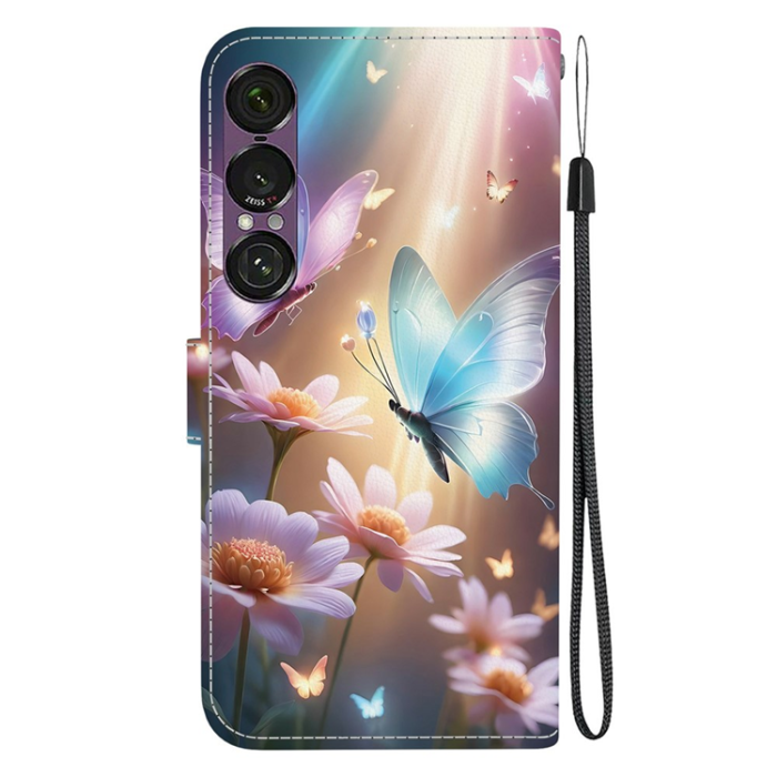 A-One Brand - Sony Xperia 1 VII Plånboksfodral med Lanyard Printing - Flerfärgad