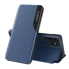OEM - Galaxy S24 Ultra Fodral Eco Läder View - Blå