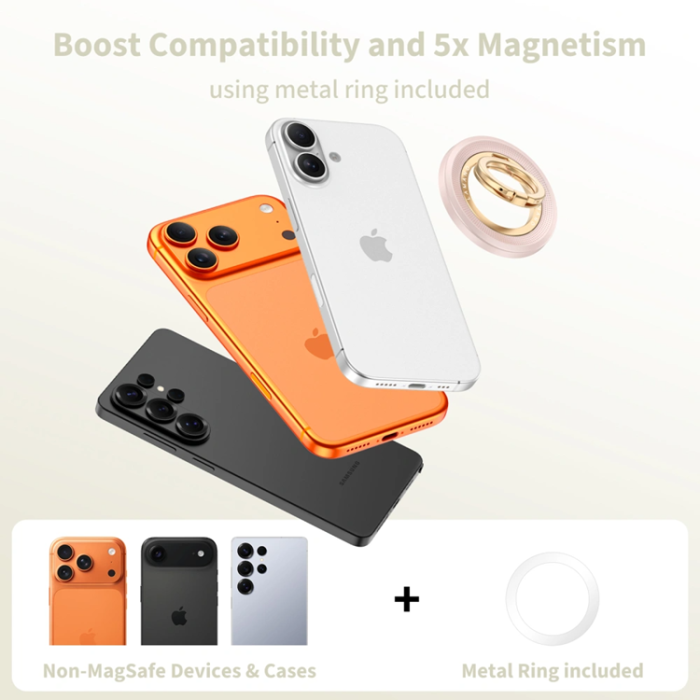 Tech-Protect - Tech-Protect Ringhållare Magsafe MMR700 Lamano Magnetisk - Rosa/Guld