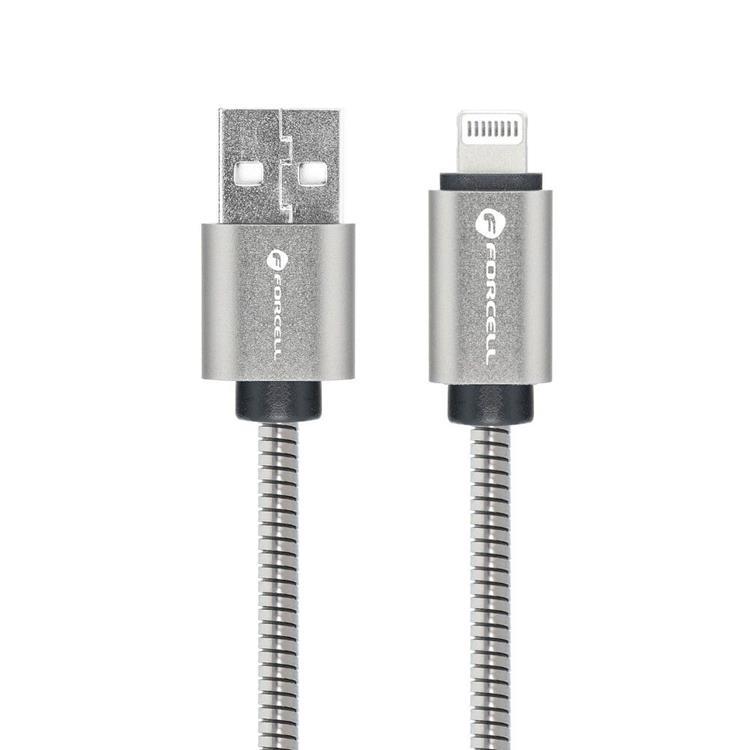 Forcell USB-A till Lightning kabel C236 1m - Silver | 3541 | AlltMobil