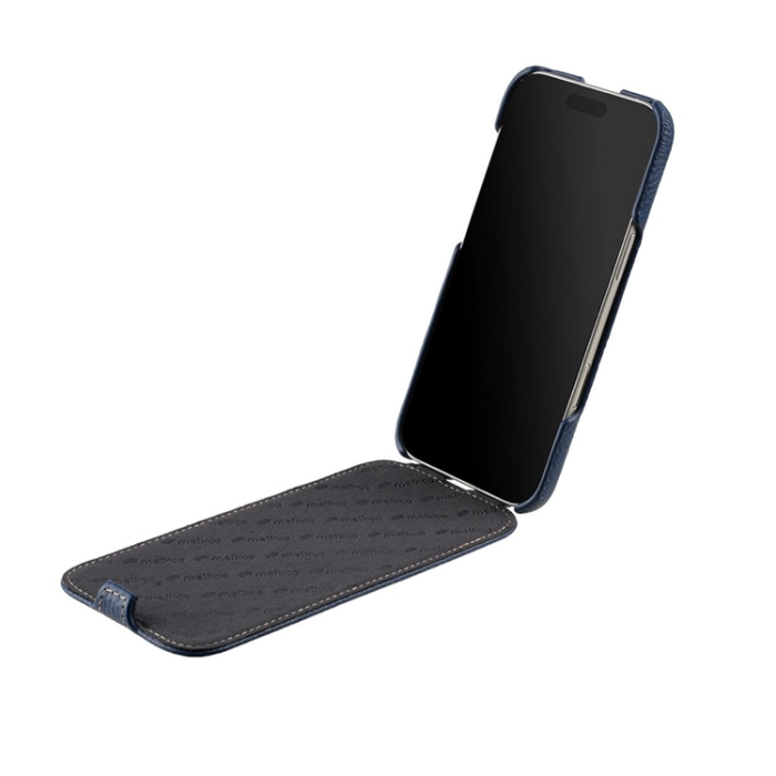 Melkco - MELKCO iPhone Air Mobilskal MagSafe Äkta Läder+PC - Blå