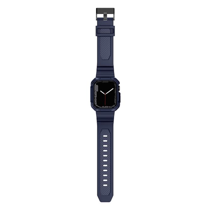 Kingxbar - Kingxbar Apple Watch 4/5/6/7/8/SE (38/40/41mm) Armband CYF106 - Blå