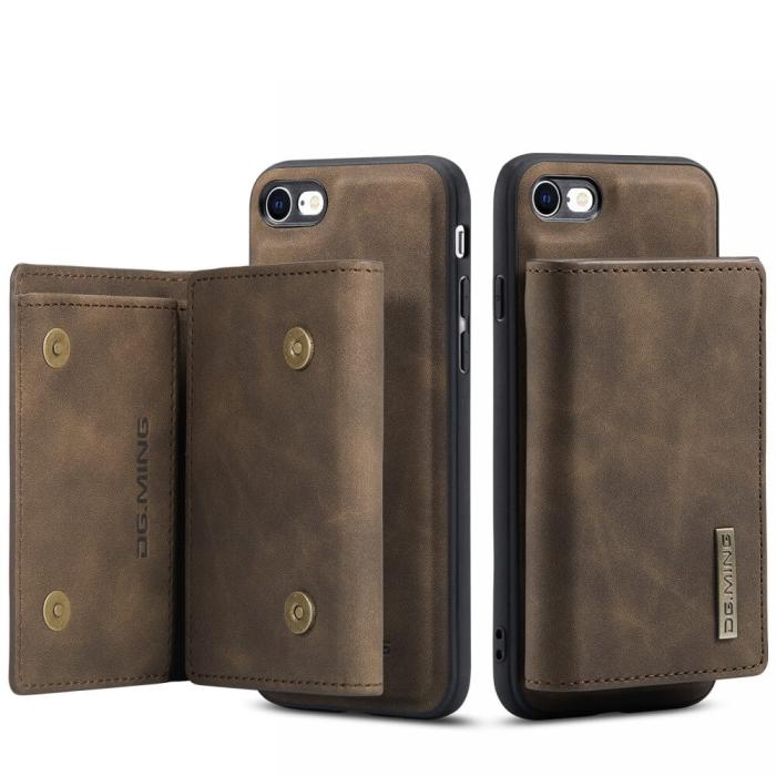 DG.MING - iPhone 7/8/SE 2020 Skal DG.MING M1 Magnetic Tri-fold Wallet Med Kickstand