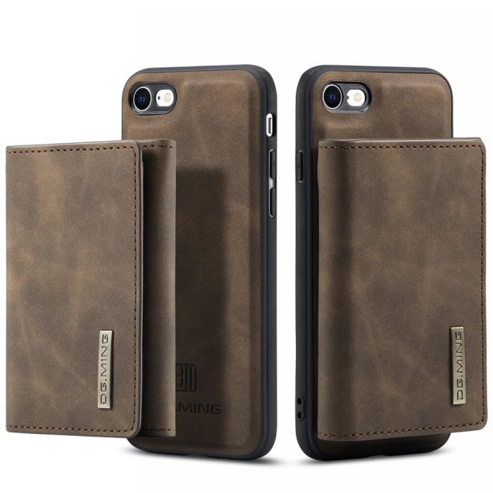 DG.MING - iPhone 7/8/SE 2020 Skal DG.MING M1 Magnetic Tri-fold Wallet Med Kickstand