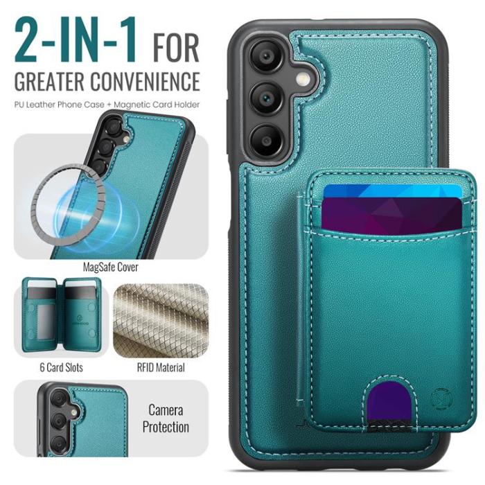 OEM - JEEHOOD Samsung Galaxy A16 4G/5G Mobilskal Konstläder - Blå