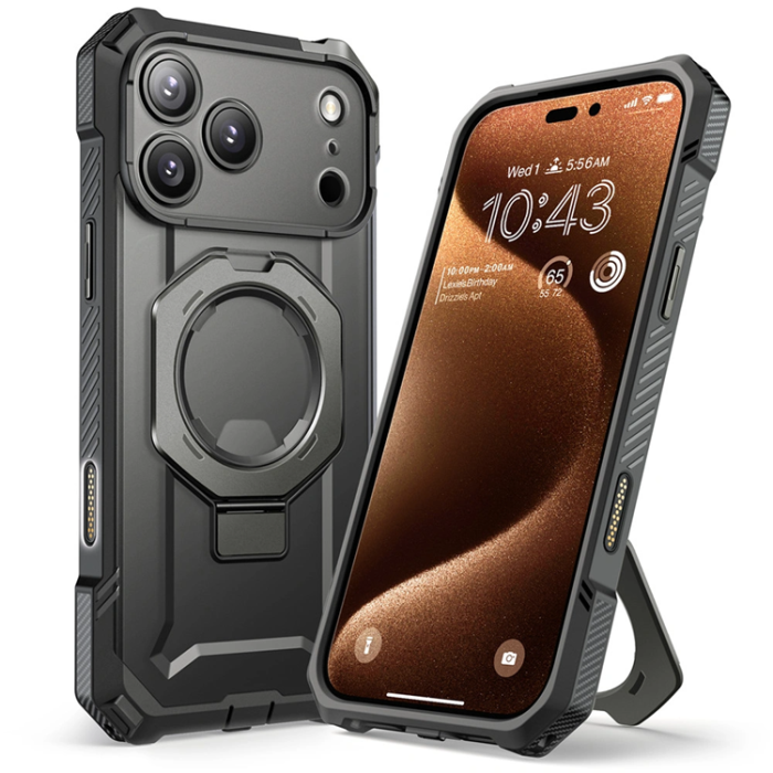 SupCase - Supcase iPhone 17 Pro Max Mobilskal Magsafe Kickstand UB Grip - Grå
