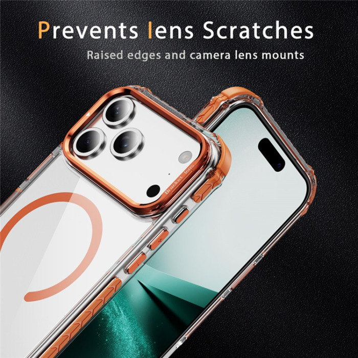 A-One Brand - iPhone 17 Pro Mobilskal MagSafe Kickstand - Orange