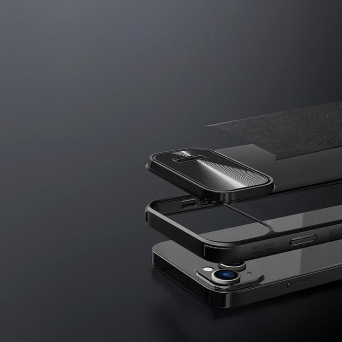 Nillkin - Nillkin iPhone 14 Skal CamShield Läder S - Svart