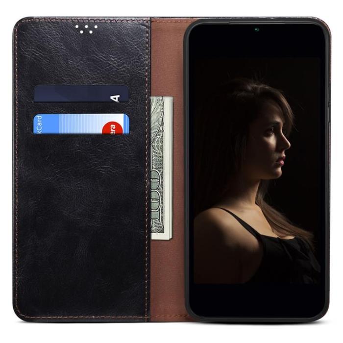 A-One Brand - Nothing Phone 1 Plånboksfodral Crazy Horse Flip - Svart