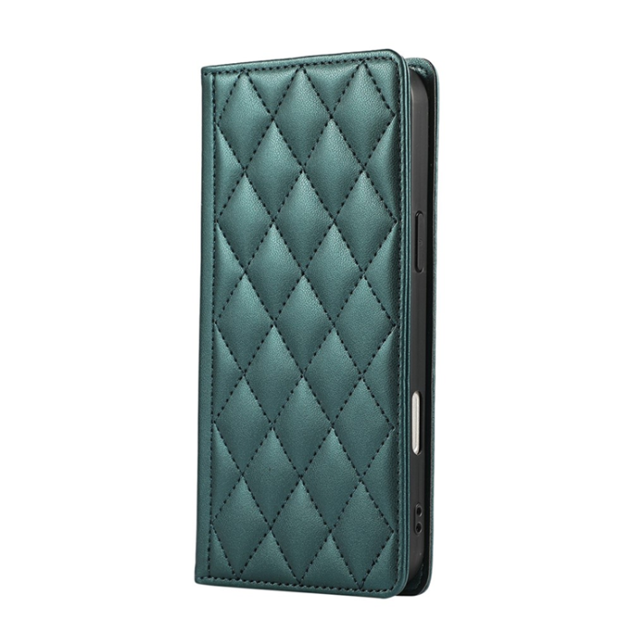 A-One Brand - iPhone 17 Air Plånboksfodral RFID Rhombus Läder - Grön
