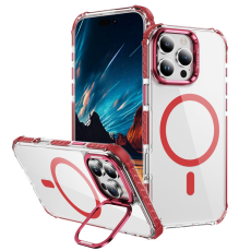 A-One Brand - iPhone 16 Pro Max Mobilskal MagSafe Kickstand - Röd