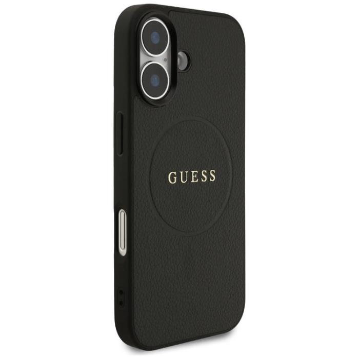 Guess - Guess iPhone 17 Mobilskal MagSafe Grained Ring - Svart