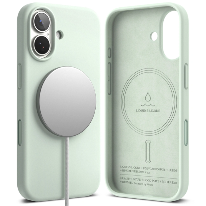 Ringke - Ringke iPhone 17 Mobilskal Magsafe Magnetic Silikon - Soft Mint
