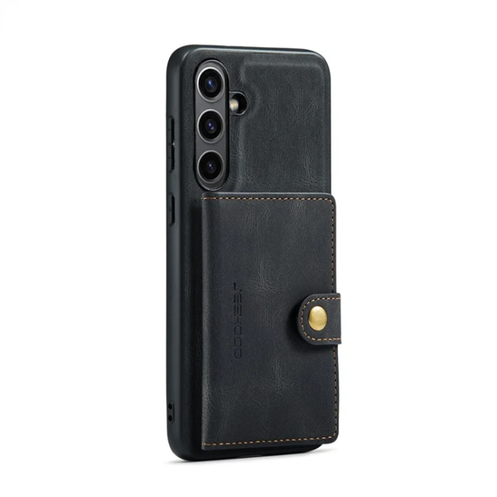 OEM - JEEHOOD Samsung Galaxy S24 FE Fodral KonstLäder + Plast - Svart