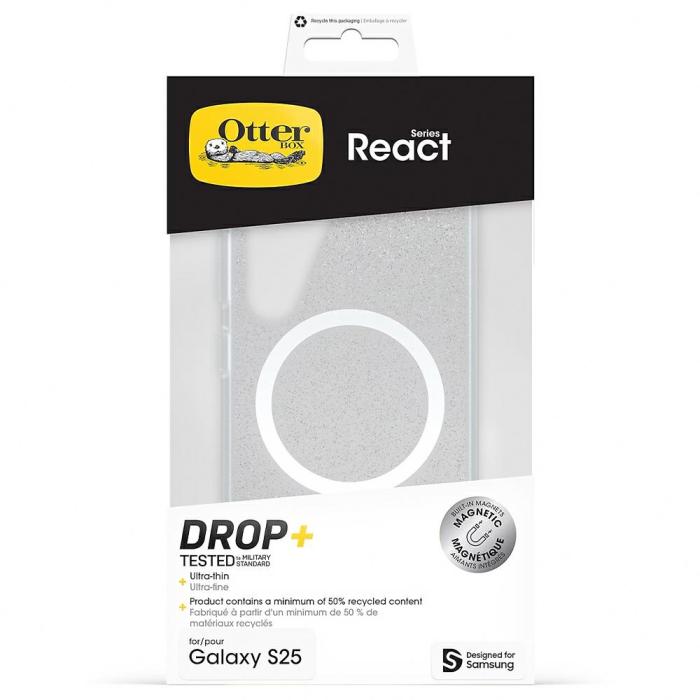 Samsung - Mobilskal till Samsung Galaxy S25 MagSafe MagSafe Otterbox React - Stardust