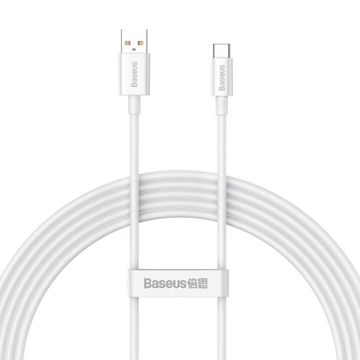 BASEUS - Baseus USB Till USB-C 100W 2m Kabel Superior Moon - Vit