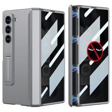 GKK - GKK Galaxy Z Fold 6 Mobilskal Kickstand med Privacy Skärmskydd - Grå