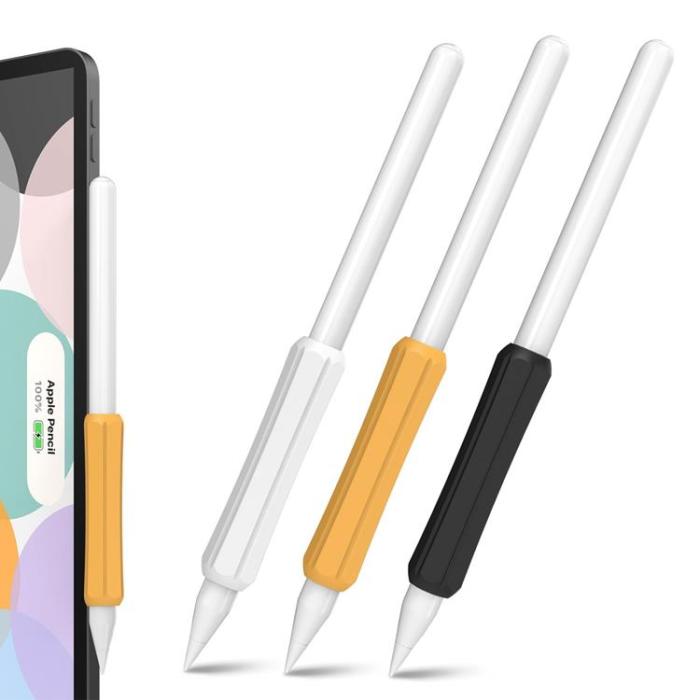 UTGATT1 - Stoyobe 3 Pcs Set Silikon Hållare För Stylus Penna - Orange/Svart/Vit