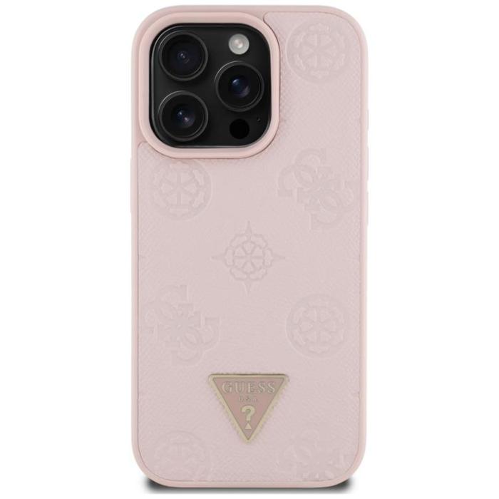 Guess - Guess iPhone 16 Pro Mobilskal MagSafe Hot Stamp Peony Triangle
