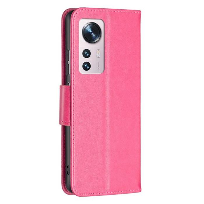 OEM - Butterfly Imprinted Plånboksfodral Xiaomi 12/12X - Magenta