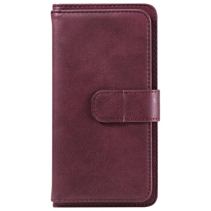 OEM - Samsung Galaxy A57 Plånboksfodral Konstläder Ställ - Vinröd