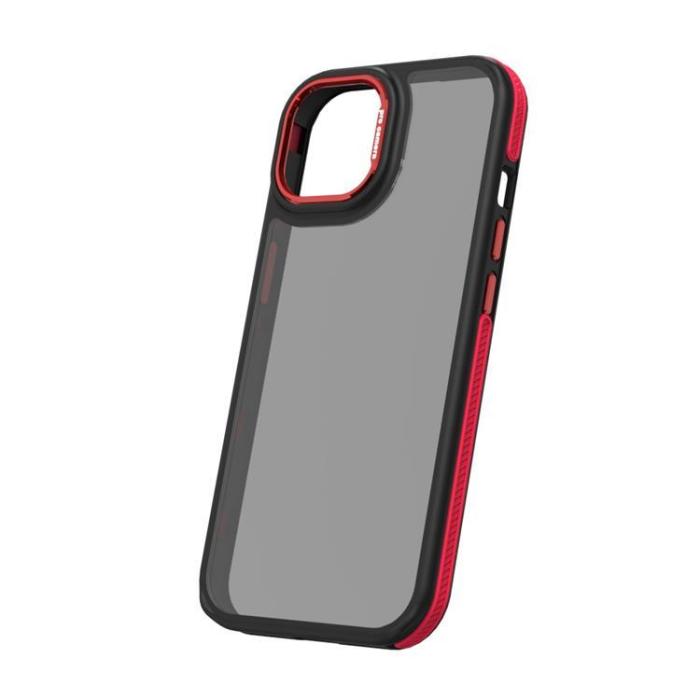OEM - iPhone 16 Mobilskal Crystal Black - Röd