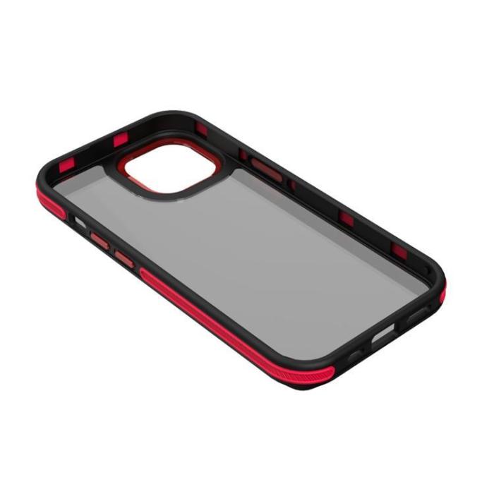 OEM - iPhone 16 Mobilskal Crystal Black - Röd