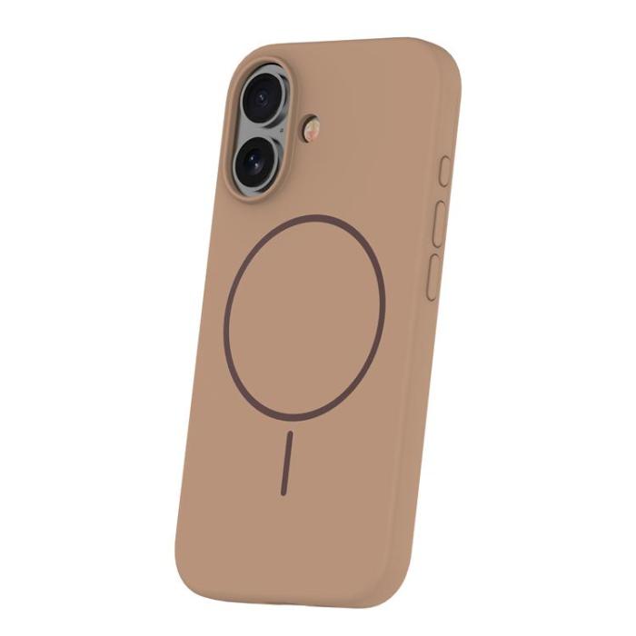 OEM - iPhone 16 Plus Mobilskal MagSafe Silikon Thin - Brun