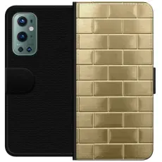 iSecrets - Pl&aring;nboksfodral till OnePlus 9 Pro med Gyllene Murstenar