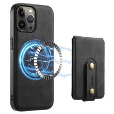 DENIOR - DENIOR D14 iPhone 13 Pro Max Magnetfodral Konstl&auml;der - Svart