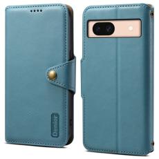 DENIOR - DENIOR Google Pixel 8a Pl&aring;nboksfodral Konstl&auml;der Bl&aring;