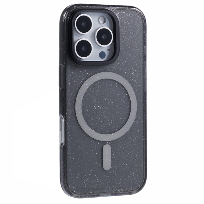 KIGC - KIGC iPhone 16 Pro Mobilskal MagSafe Epoxy Kickstand - Svart