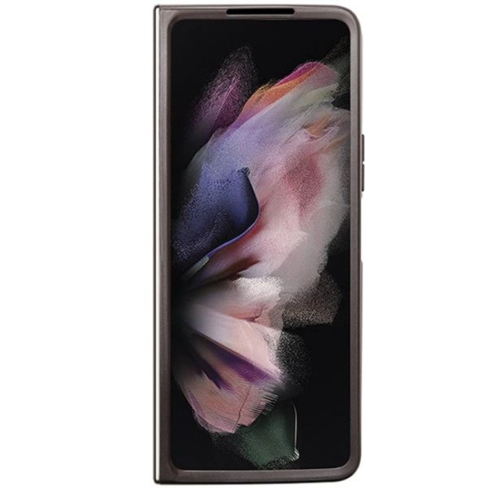 Guess - Guess Galaxy Z Fold 5 Mobilskal Läder Diamond Triangle - Brun