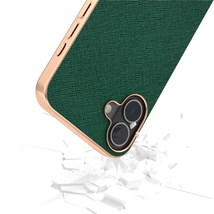 ABEEL - ABEEL iPhone 16 Plus Mobilskal Äkta Läder Electroplating