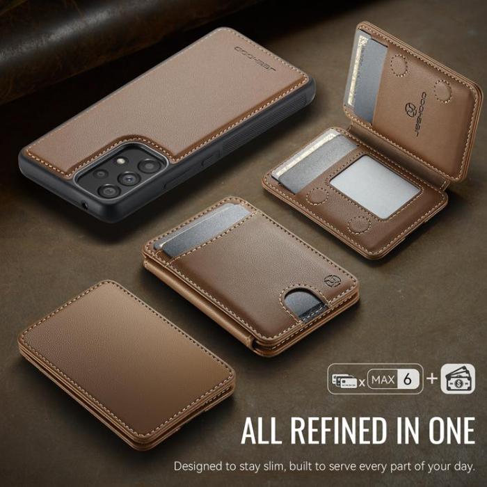 OEM - JEEHOOD Samsung Galaxy A53 5G Mobilskal Konstläder - Brun