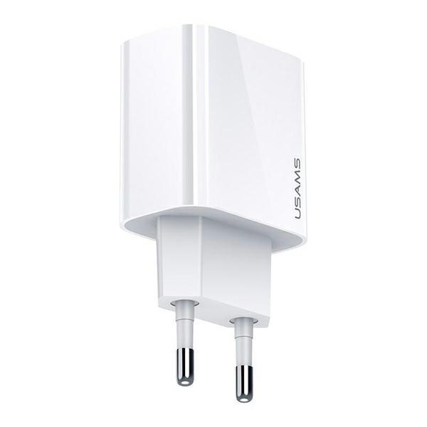 USAMS Väggladdare 1xUSB-C T34 20W 5V-3A PD3.0 (US-CC118) – Vit