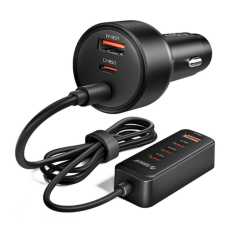 ORICO - ORICO ChargeClip Billaddare 108W med 2x USB-A + 4x USB-C - Svart