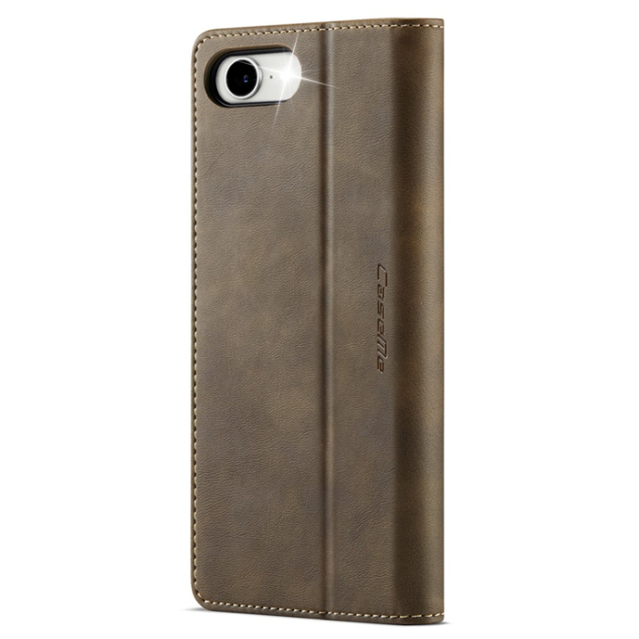 Caseme - Caseme iPhone 16e Plånboksfodral RFID Blocking - Coffee