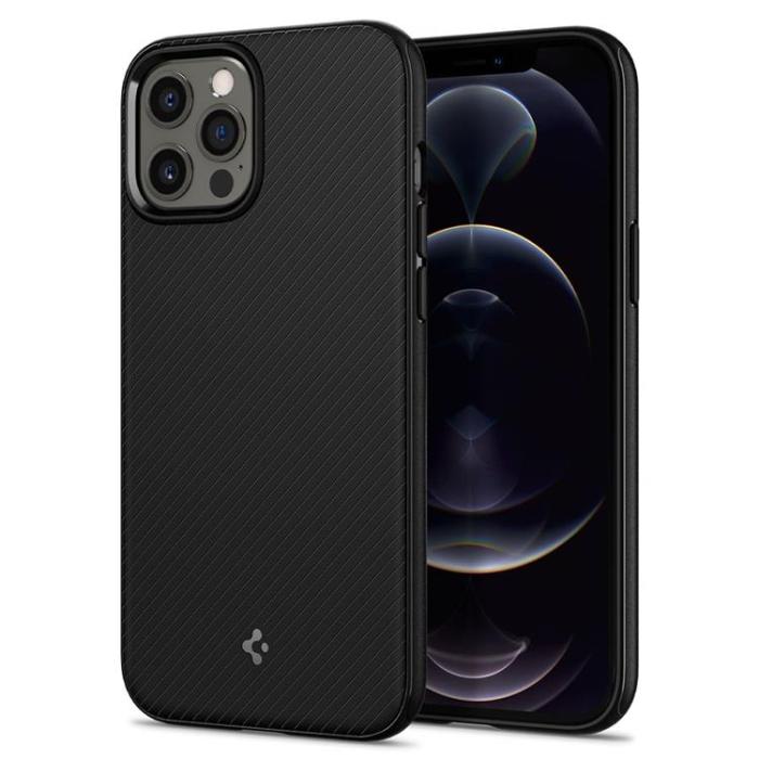 UTGATT - Spigen Mag Armor Skal iPhone 12/12 Pro - Matte Svart