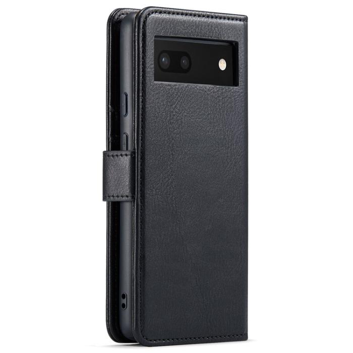 DG.MING - DG.MING Google Pixel 6a Plånboksfodral Detachable 2in1 Äkta Läder - Svart