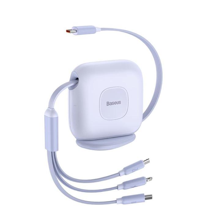 BASEUS - Baseus 3in1 USB-A till USB-C, Lightning, microUSB kabel 100W 1.7m