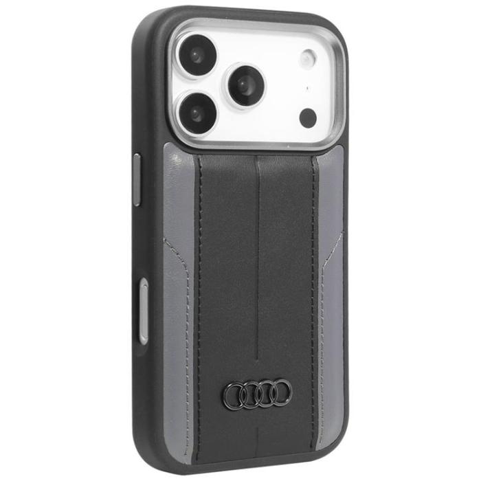 Audi - Audi iPhone 17 Pro Mobilskal MagSafe Syntetiskt Läder A6 - Svart